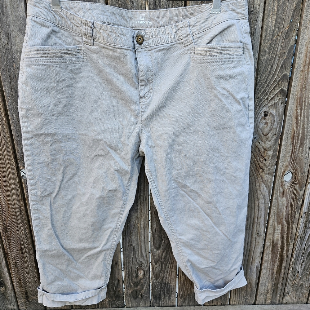 Liz Claiborne  Cropped Casual Pants Women Size 18